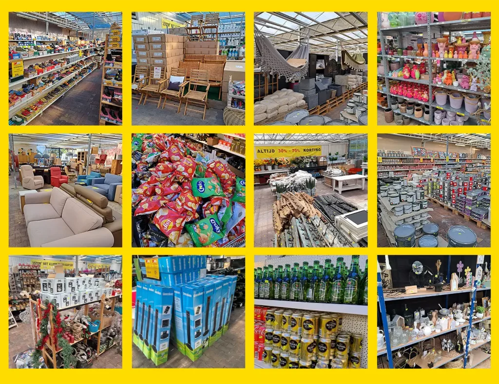 Een greep uit eerdere Maxx partijen: woonaccessoires, meubels, huishoudelijke artikelen, verzorging en meer